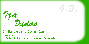iza dudas business card